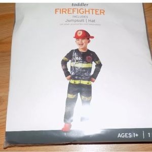 Size 18-24 Months Firefighter Fire Chief Halloween Costume Jumpsuit & Hat New